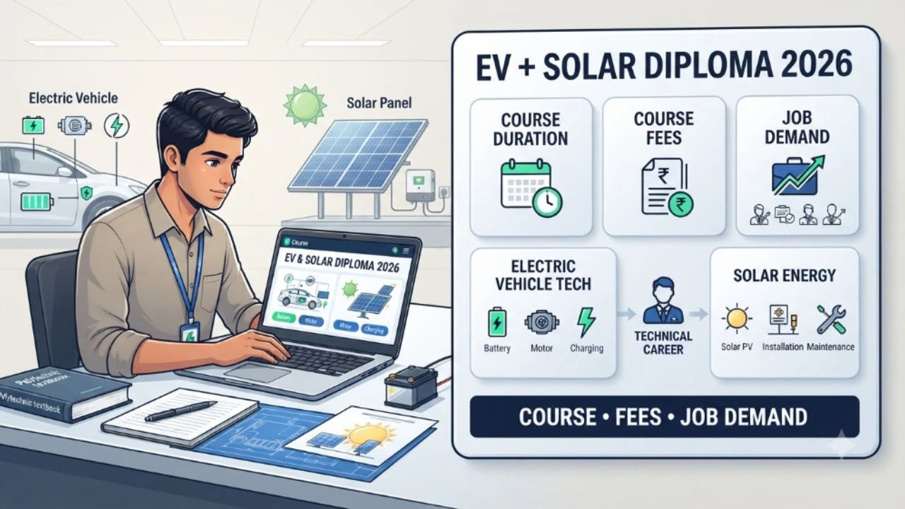 Diploma in Electric Vehicle Tech & Solar Energy 2026: Course Duration, Fees & Job Demand