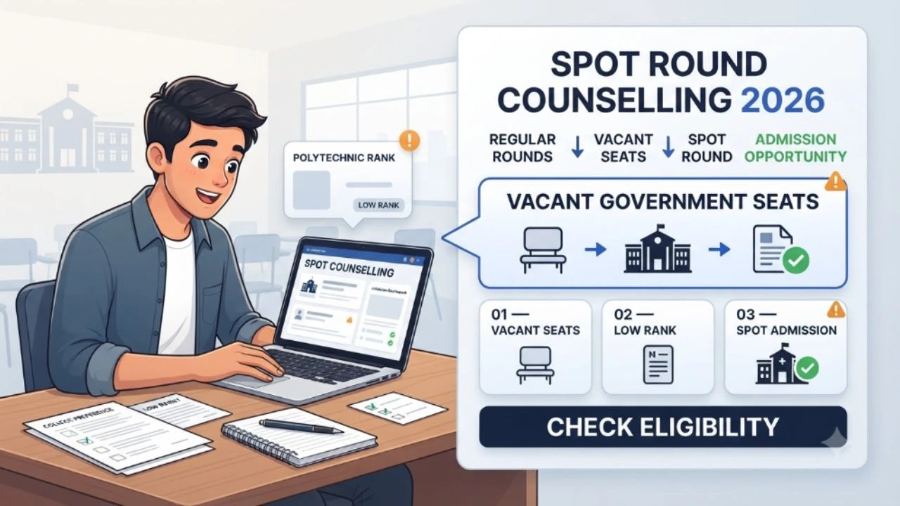 Polytechnic Spot Round Counselling 2026: How to Secure Unfilled Government Seats with Low Ranks