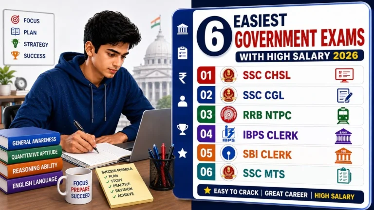 6 Easiest Government Exams with High Salary 2026