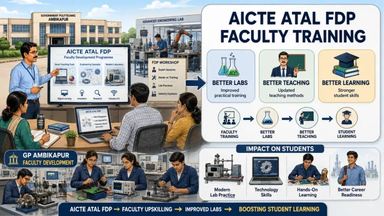 AICTE ATAL FDP Programs at GP Ambikapur: How Faculty Training Boosts Lab Quality & Student Learning