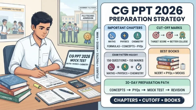 CG PPT Entrance Exam Preparation Strategy: Important Chapters, Cut-Off Marks & Books