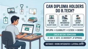 Can Polytechnic Diploma Holders Do B.Tech via Distance or Work Integrated Learning?
