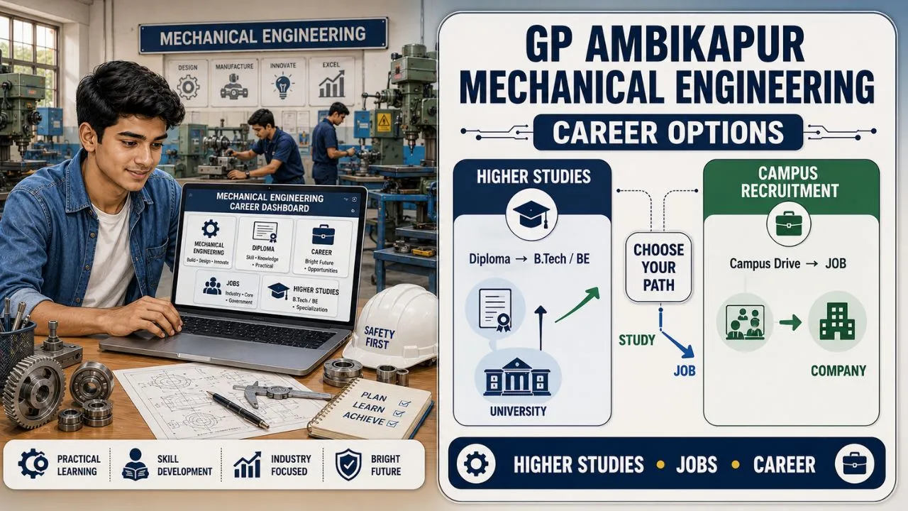Career Options After Mechanical Engineering Diploma at GP Ambikapur: Higher Studies vs. Campus Recruitment