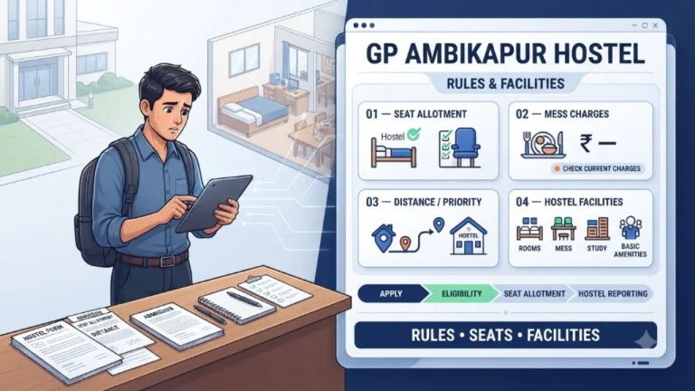 GP Ambikapur Hostel Rules & Facilities: Mess Charges, Seat Allotment & Distance-Based Quotas