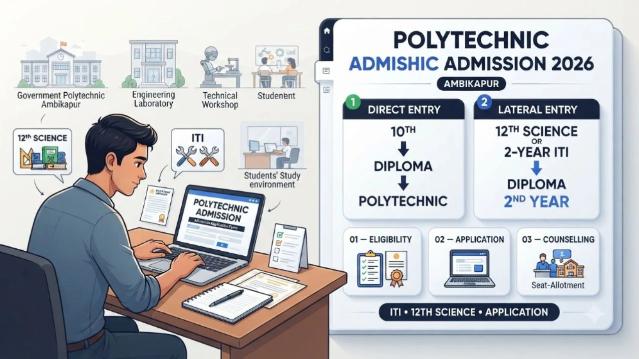 Government Polytechnic Ambikapur Direct & Lateral Entry Admission: ITI/12th Science Eligibility & Application Guide
