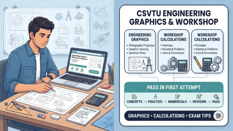 How to Pass CSVTU Engineering Graphics & Workshop Calculations in First Attempt
