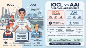 IOCL & AAI Diploma Apprentice Recruitment: Vacancies, Stipend Rates & NATS Portal Apply Step