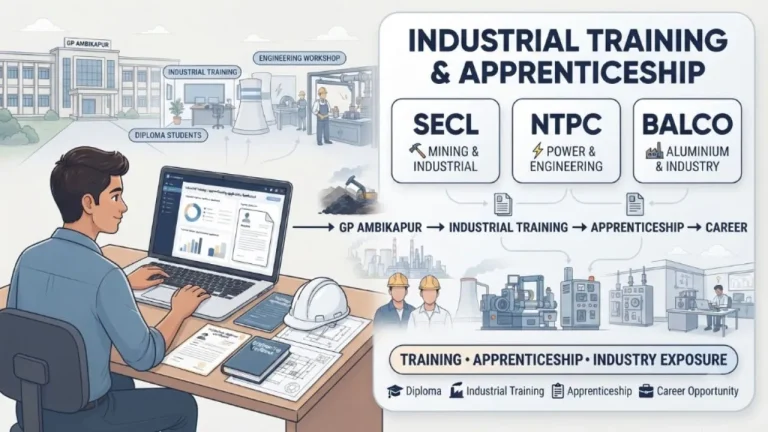 Industrial Training & Apprenticeship Opportunities for GP Ambikapur Students in SECL, NTPC & BALCO