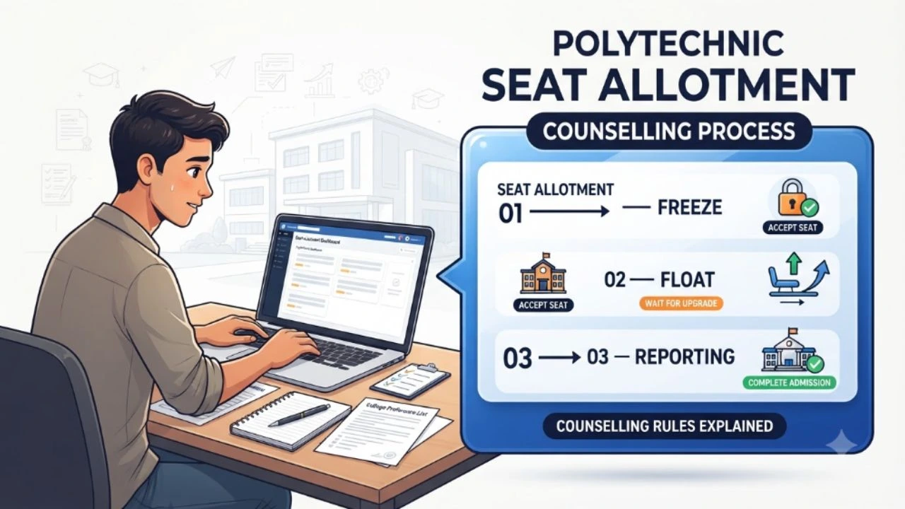 Polytechnic Seat Allotment & Counselling Process Explained: Freeze, Float, and Reporting Rules