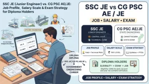SSC JE (Junior Engineer) vs. CG PSC AE/JE: Job Profile, Salary Scale & Exam Strategy for Diploma Holders