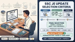 SSC JE Selection Criteria Update: CBT-1 Weightage, Normalization Rules & Tier-2 Pattern Changes