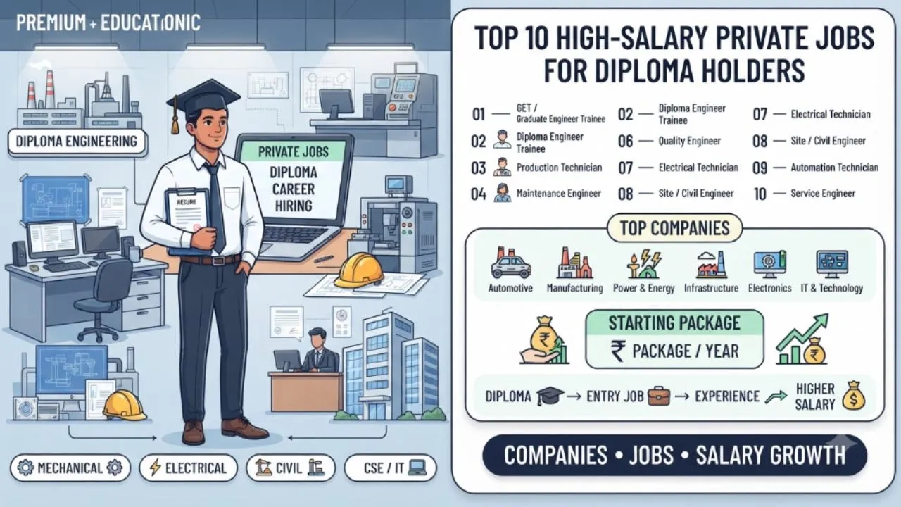Top 10 High-Salary Private Jobs for Diploma Holders in India: Top Companies & Starting Packages