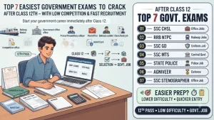Top 7 Easiest Government Exams to Crack After Class 12th - With Low Competition & Fast Recruitment