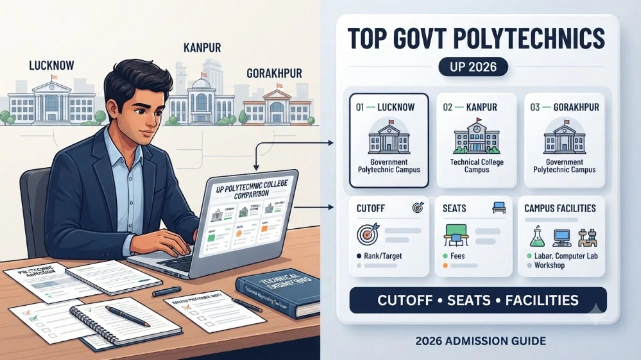 Top Government Polytechnic Colleges in UP (Lucknow, Kanpur, Gorakhpur): Cutoffs, Seats & Campus Facilities 2026