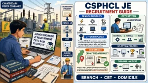 CSPHCL Junior Engineer (JE) Recruitment: Branch Eligibility, CBT Pattern & Chhattisgarh Domicile Rules