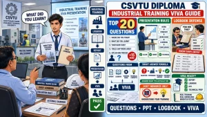 CSVTU Diploma Industrial Training Viva Guide: Top 20 Questions, Presentation Rules & Logbook Defense Tips
