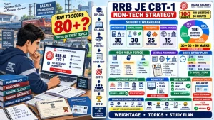How to Crack RRB JE CBT-1 Non-Tech Paper: Subject Weightage, Daily Study Plan & High-Yield Topics for Diploma Student