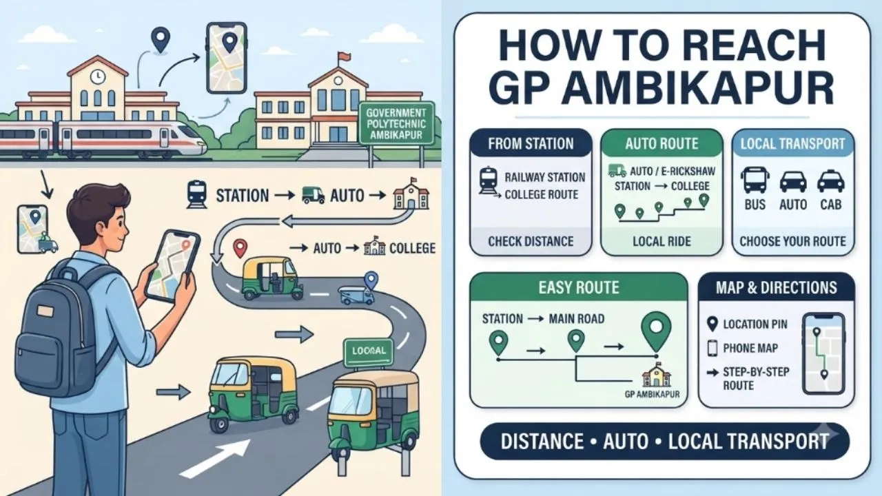 How to Reach Government Polytechnic Ambikapur: Distance from Station, Auto Routes & Local Transport
