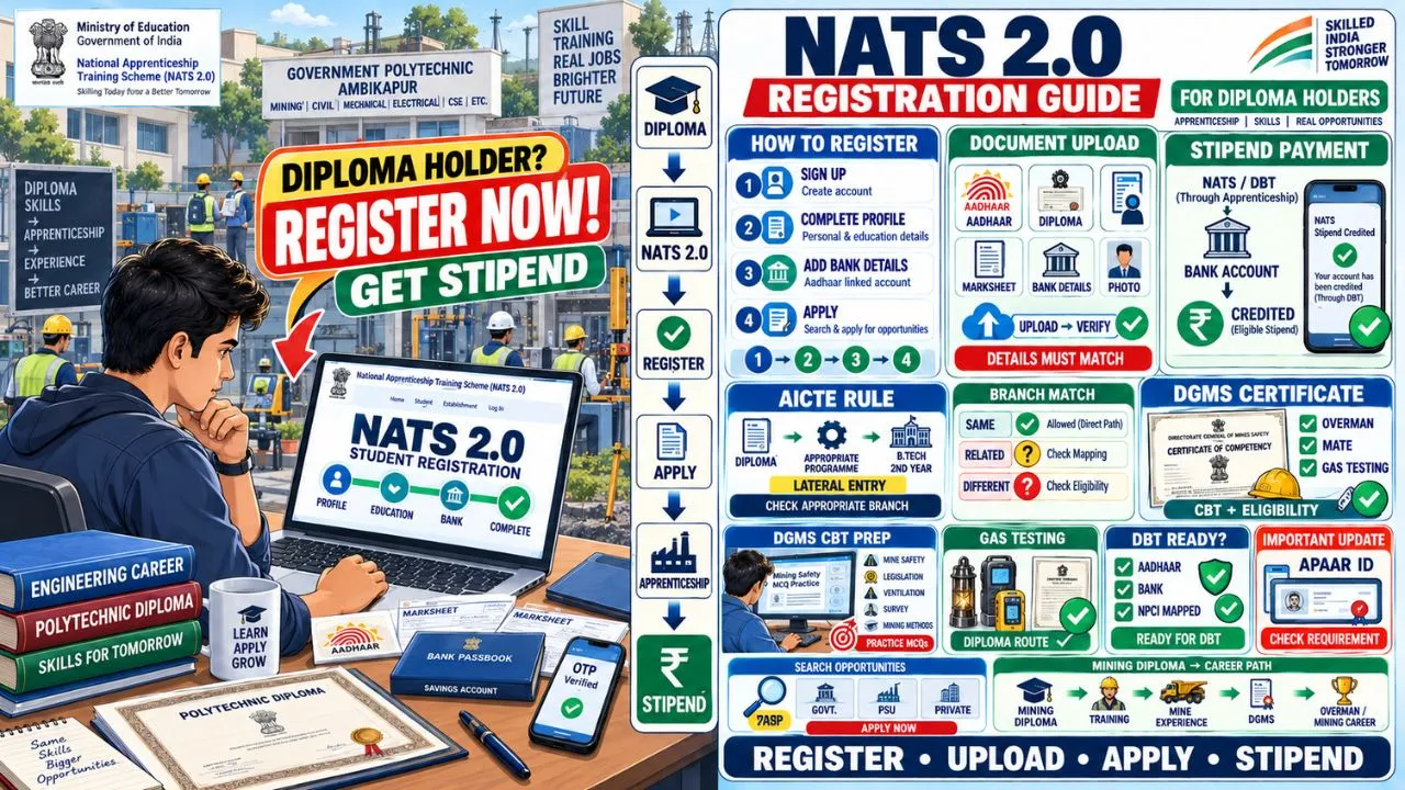 NATS 2.0 Portal Registration for Polytechnic Diploma Holders: Step-by-Step Guide, Document Upload & Direct Stipend Payment
